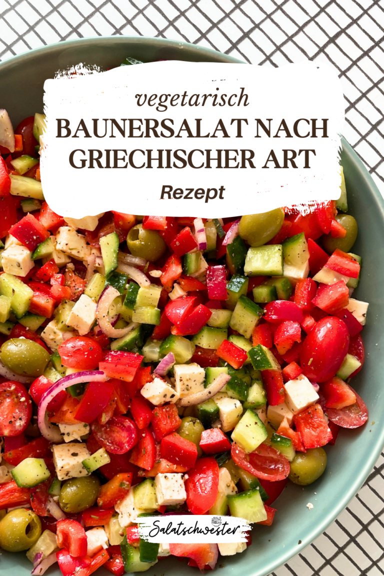 Griechischer Bauernsalat mit Feta und Paprika