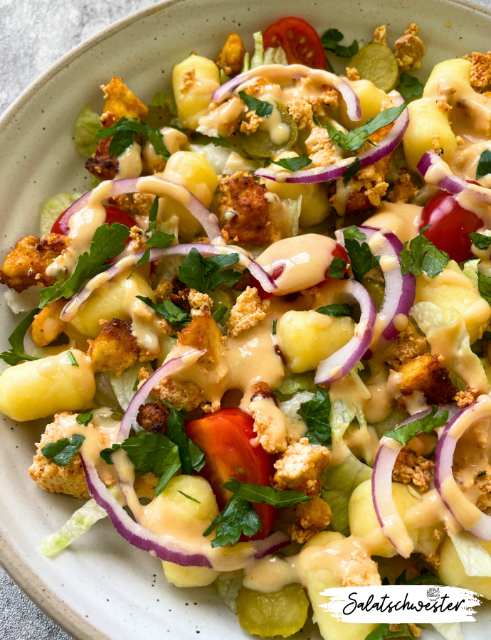 Gnocchi Salat Bowl nach Big Mac Art