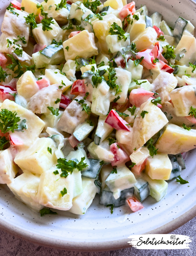 Kartoffelsalat sommerlich leicht und vegan