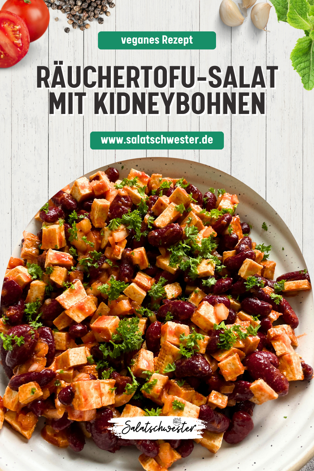 Entdecke die köstliche Welt der veganen Salate mit meinem Räuchertofu Salat, der mit cremigen Kidneybohnen und einem fruchtigen Dressing abgerundet wird. Dieser Salat ist nicht nur gesund und einfach zuzubereiten, sondern auch ein wahrer Genuss für die Sinne.