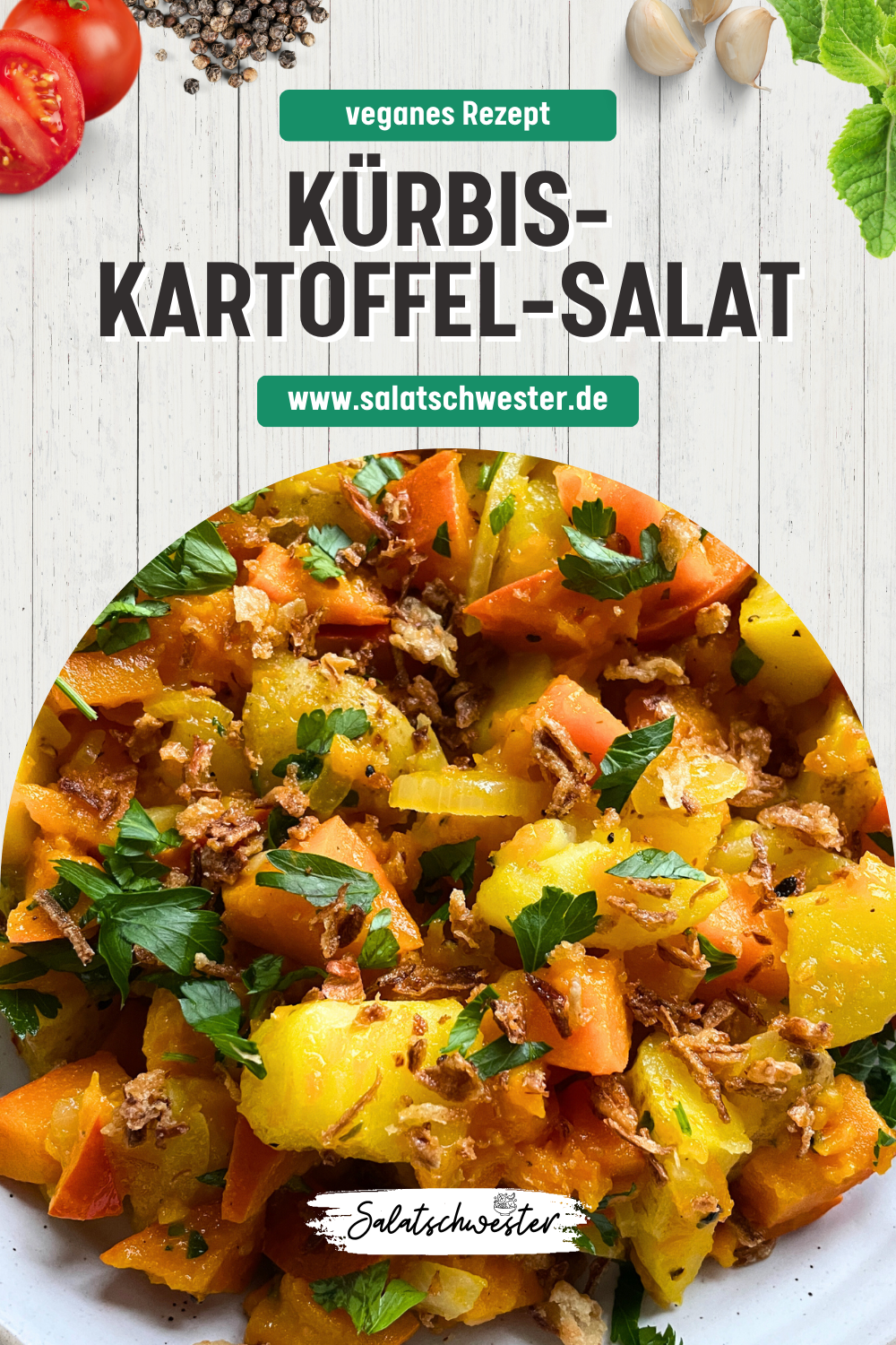 Abwechslung für den Klassiker: Wenn du den klassischen Kartoffelsalat neu entdecken möchtest, ist dieser Kartoffelsalat mit Kürbis und Röstzwiebeln genau das Richtige. Die Kombination aus zarten Kartoffeln, süßlichem Kürbis und knusprigen Zwiebeln macht ihn zu einem Highlight auf jedem Buffet oder als Beilage zu herzhaften Gerichten. Natürlich vegan und voller Geschmack!