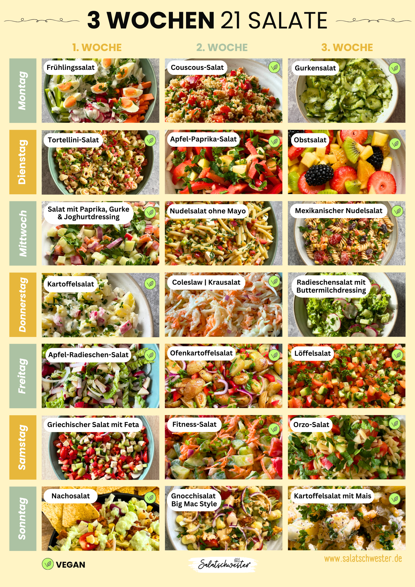 3 wochen 21 salate rezepte für vegane und vegetarische salate von salatschwester