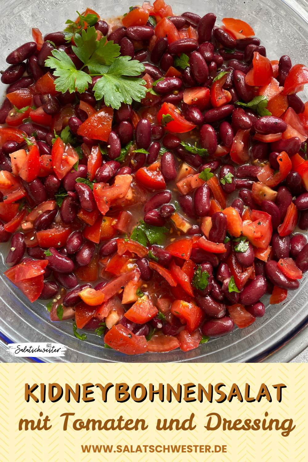 Kidneybohnensalat mit Tomaten und Petersilie | Salatschwester