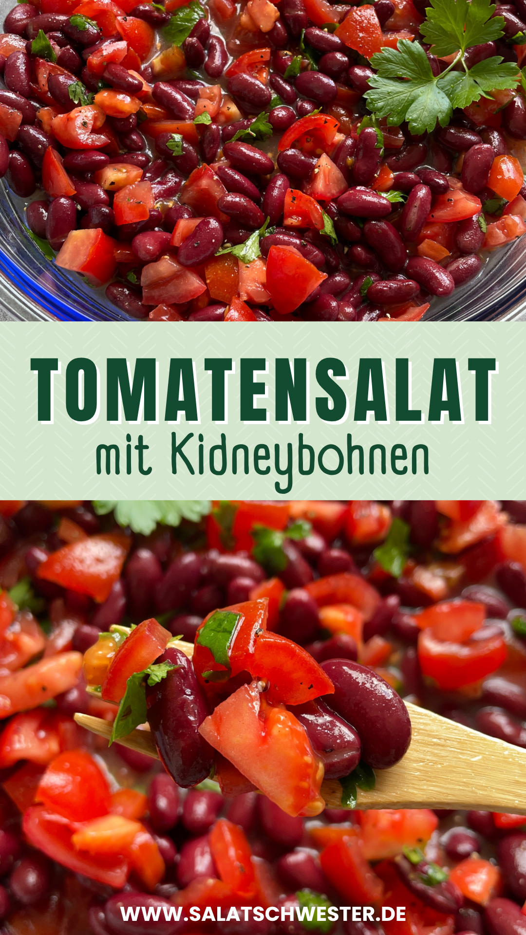 Kidneybohnensalat mit Tomaten und Petersilie | Salatschwester