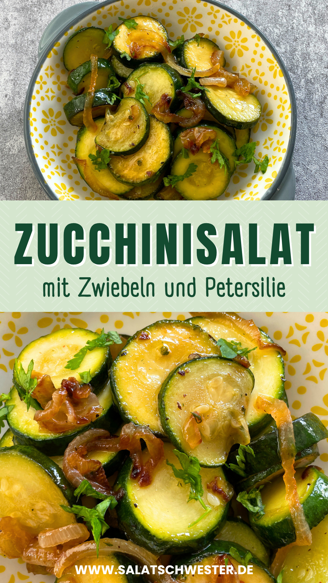 Kalter Zucchinisalat mit Zwiebeln