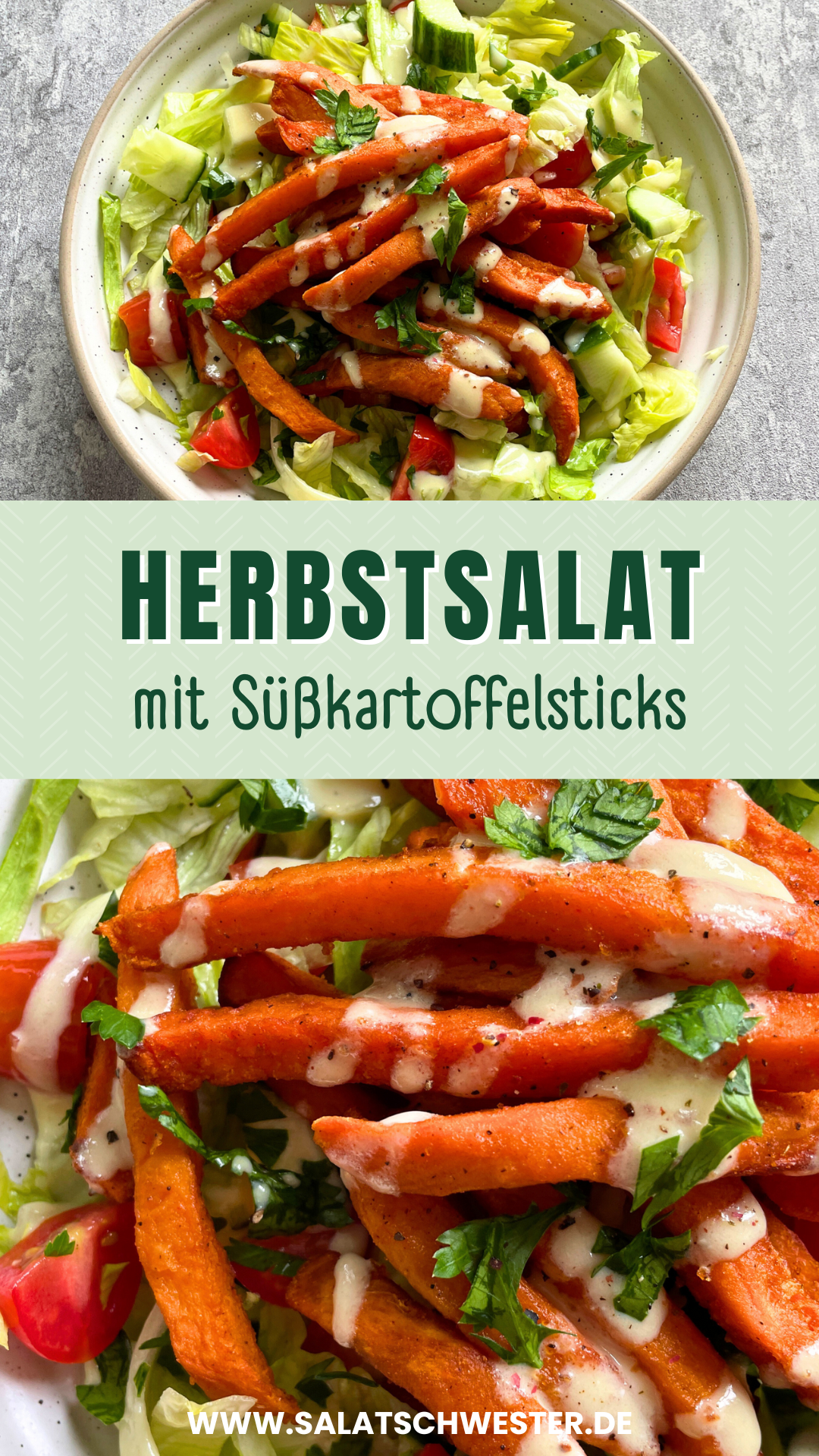 Herbstsalat für Faule: mit Fertigpommes und cremigem Dressing