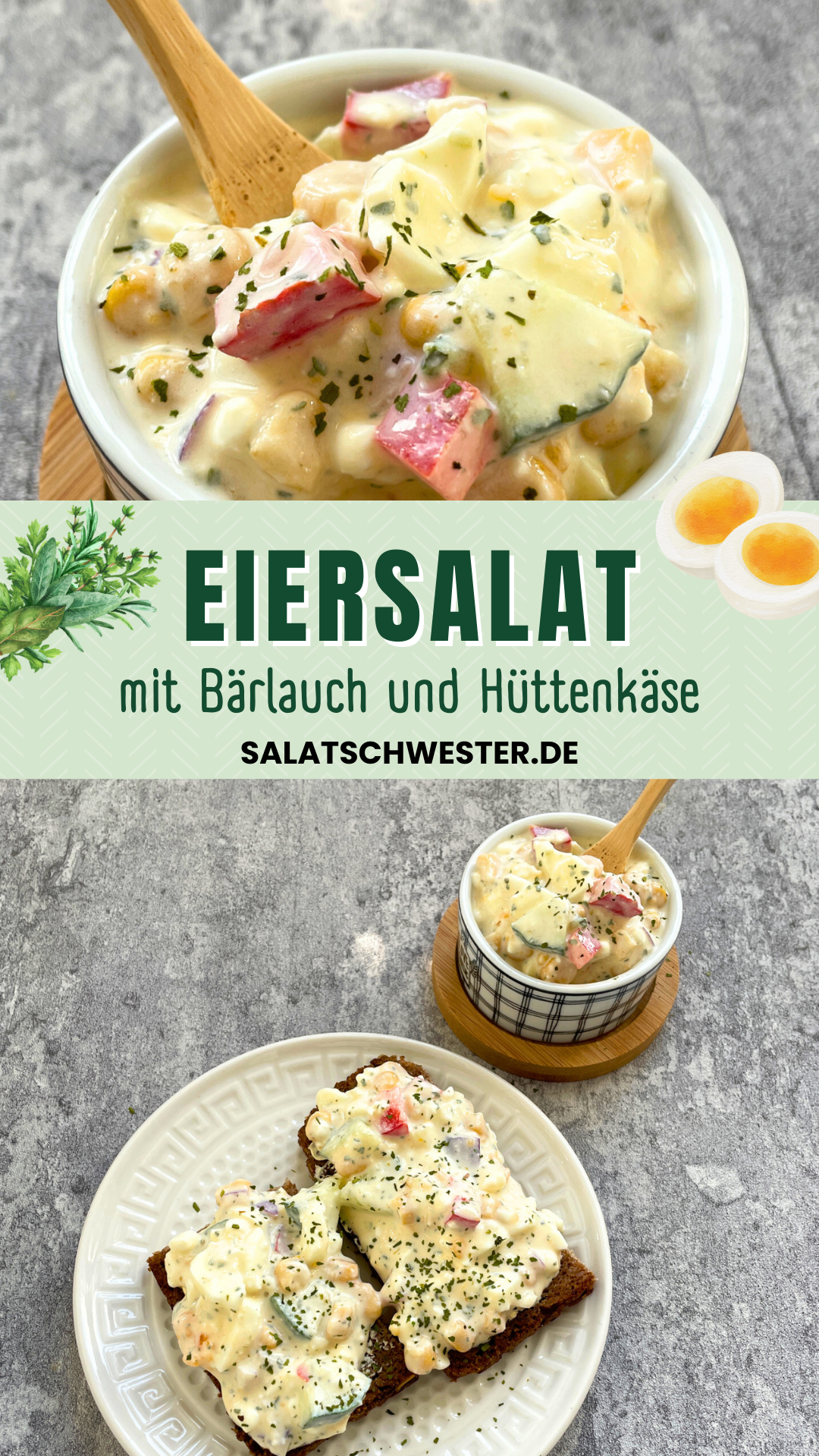 Bunter Eiersalat für Brunch oder Buffet.