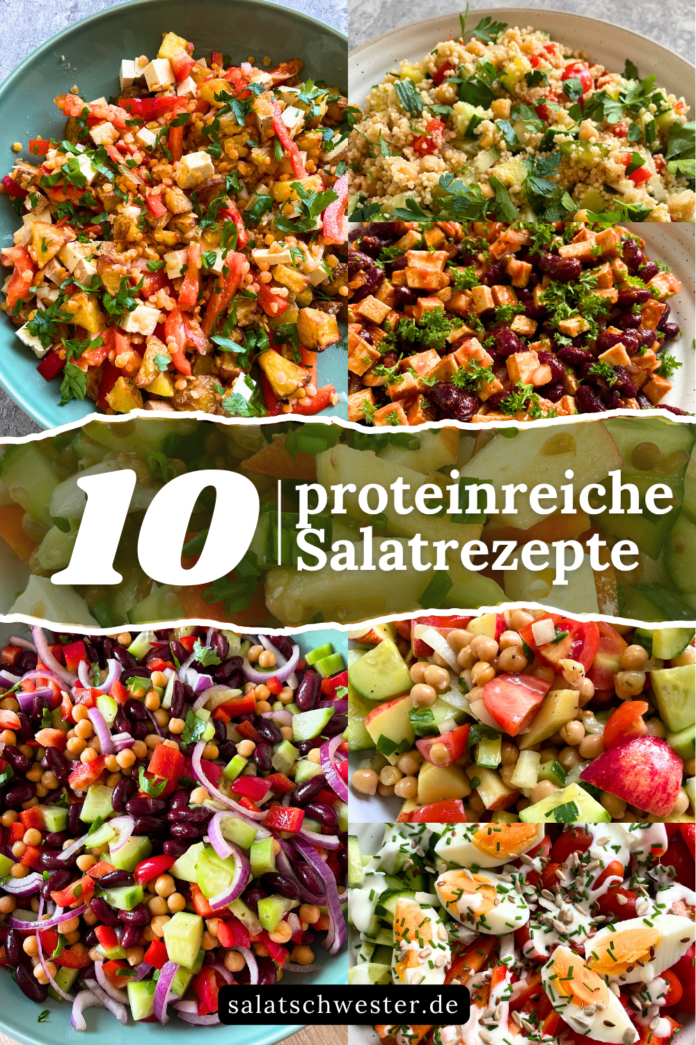 Du suchst nach High Protein Salaten, die nicht nur gesund sind, sondern dich auch lange satt halten? Diese 10 sättigenden Salate mit viel Protein sind perfekt für eine ausgewogene Ernährung. Mit Zutaten wie Linsen, Kichererbsen, Bohnen, Tofu oder Ei liefern sie wertvolles Eiweiß und sind ideal für Mittagessen oder Abendessen. Die Rezepte sind einfach, schnell zubereitet und eignen sich perfekt für den Alltag oder Meal Prep. Wenn du gesunde und proteinreiche Salate suchst, findest du hier viele leckere Ideen, die dich lange satt machen und richtig gut schmecken.